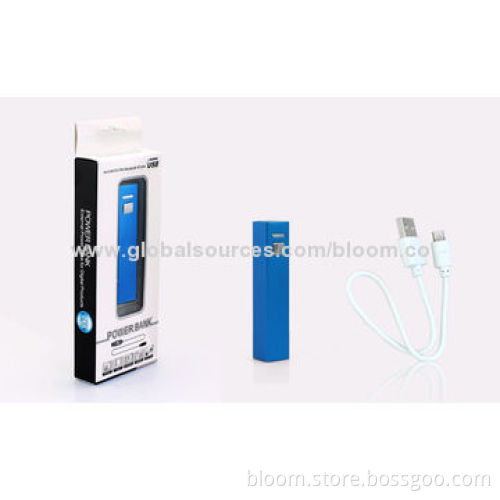 Promotional Metal USB Battery Charger for iPhone, 2,200/2,600mAhNew